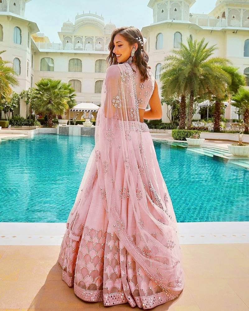 Buy Embroidered Net Lehenga Choli In Light Pink Colour Online - LLCV01488 |  Andaaz Fashion