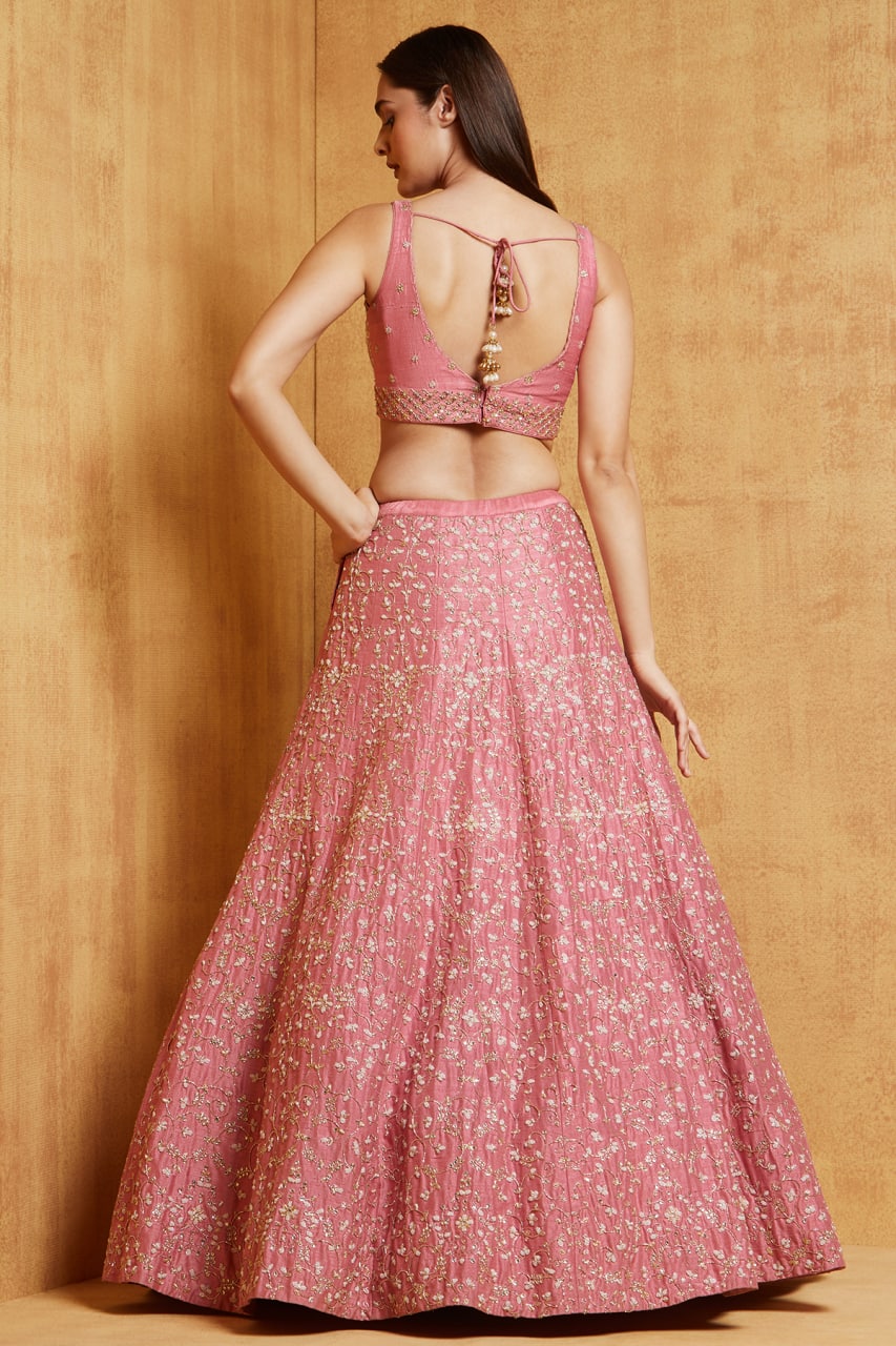 Buy Rose Florals Printed Designer Lehengas with Heavily Embroidered Blouse  Online from Designer Lehenga Choli for ₹3,299.00