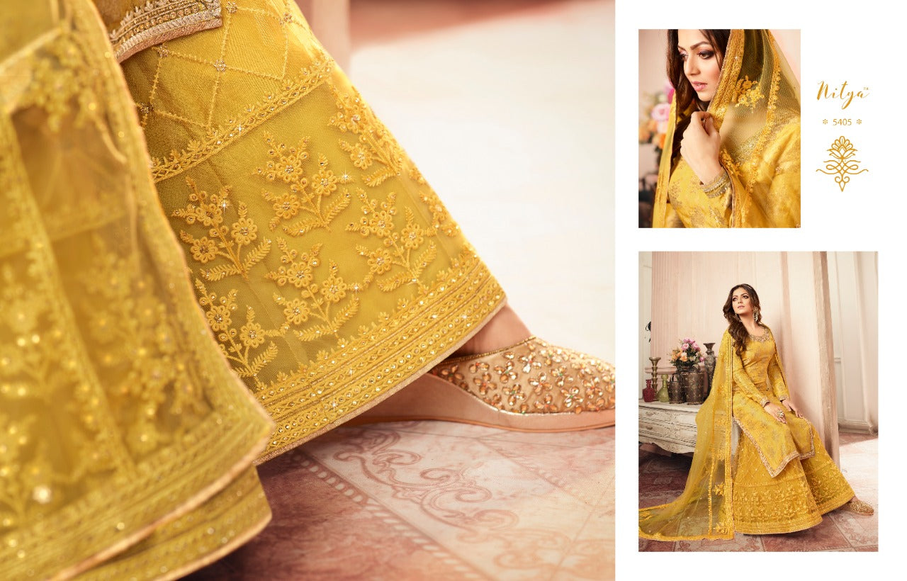 Yellow color designer salwar suit buy online - Joshindia