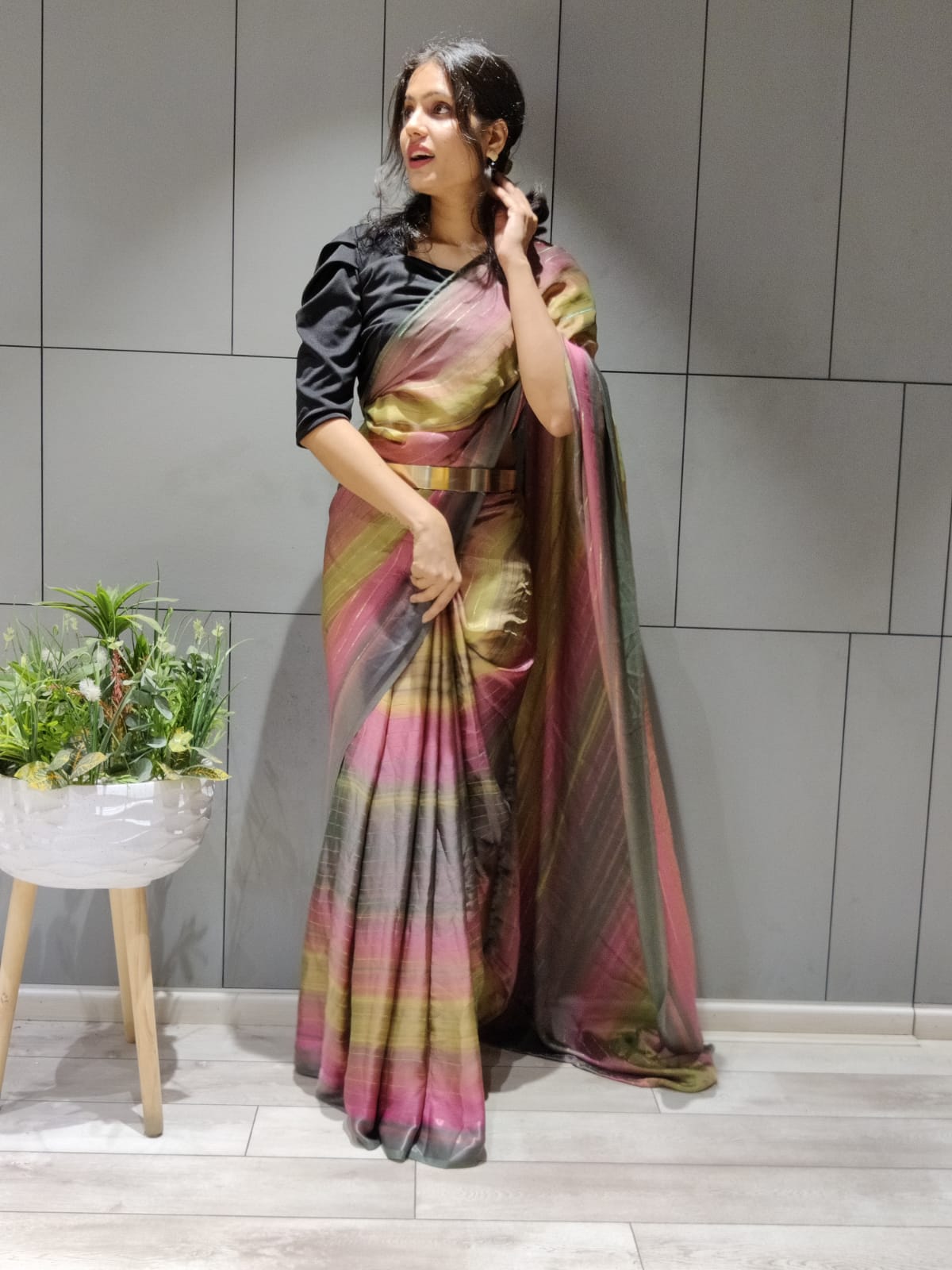 trendy Ready To Wear Saree at affordable price - Joshindia