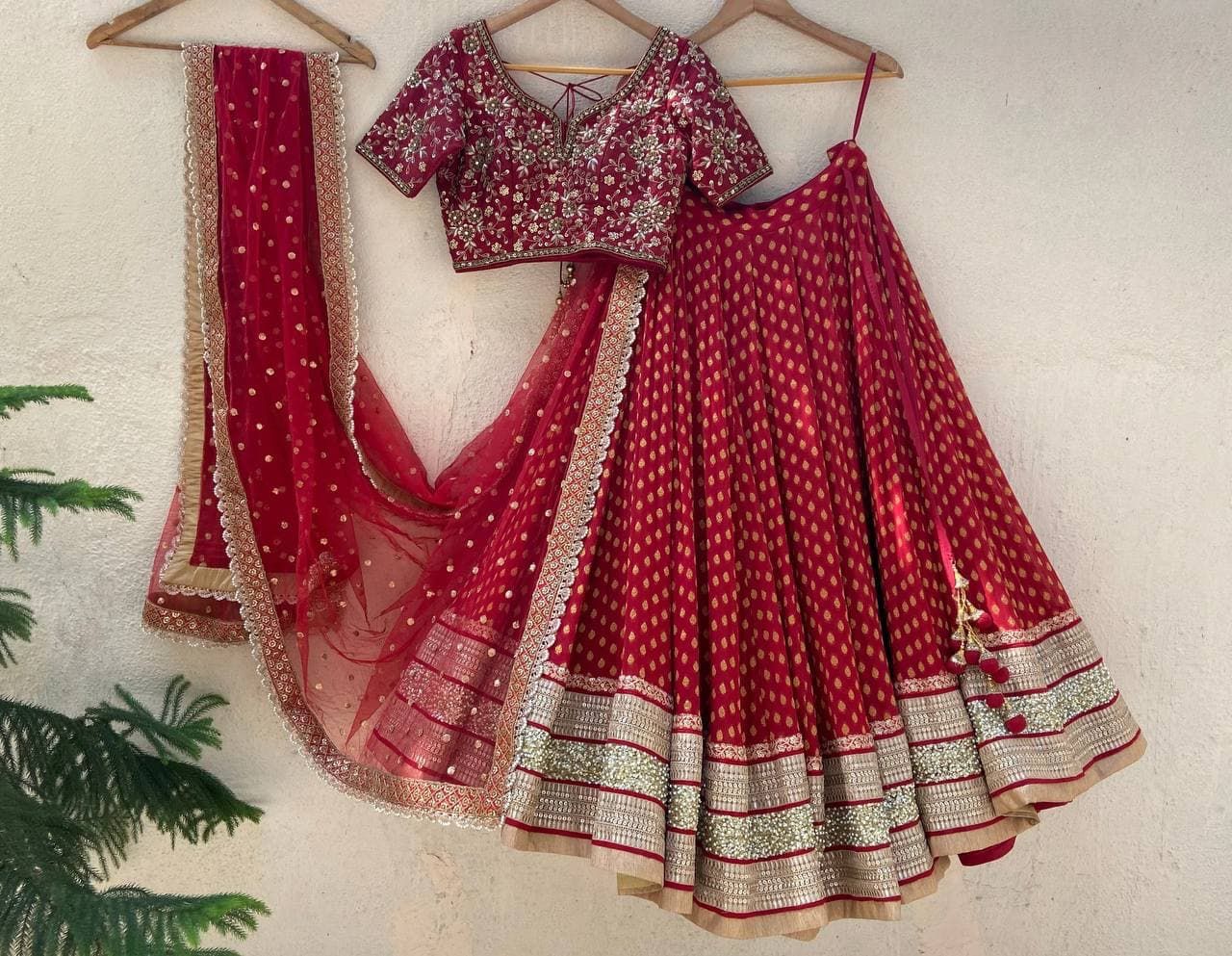 Maroon Color Jacquard Silk Lehenga Choli Buy Now - Joshindia