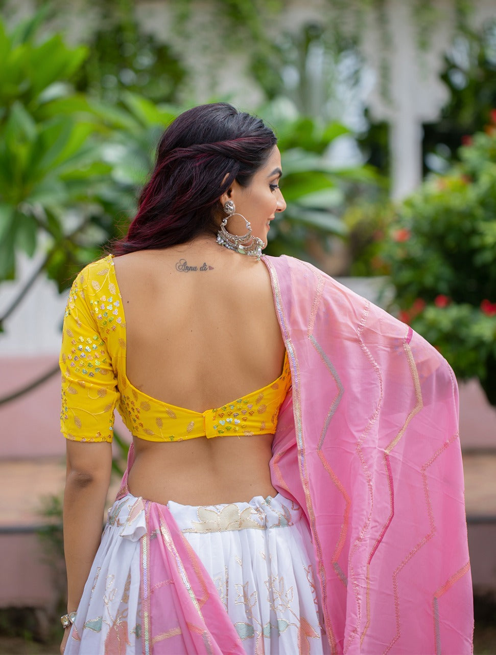 Astha Bridal satin silk Rani pink printed Lehenga at Rs 1150 in Surat