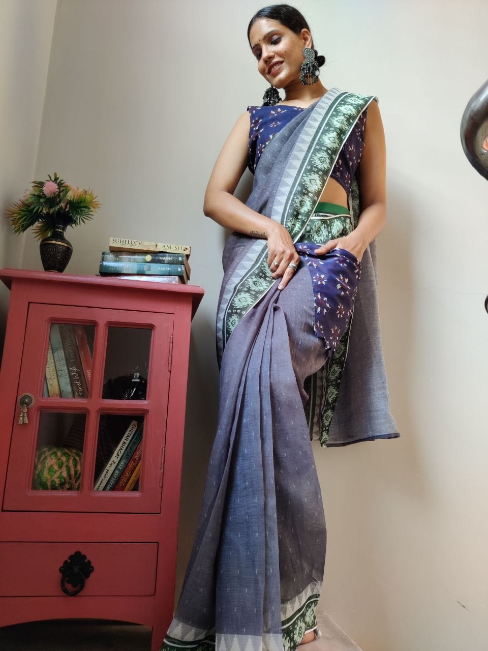 Buy Pre-Stitched Sarees Online in India colors available - Joshindia