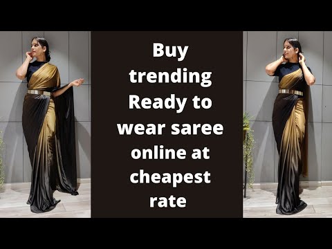 Heavy Lycra Padding Ready To Wear Saree with Metal Belt – Joshindia