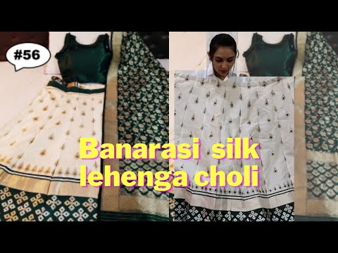 Krisio Banarasi Silk Jacquard Semi Stitched Lehenga Choli And UnStitched  Blouse(New Mor) (Blue) : Amazon.in: Fashion