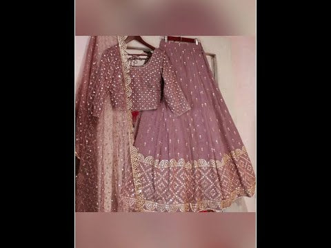 Buy Baby Pink Organza Wedding Wear Mirror Work Lehenga Choli Online From  Wholesale Salwar.