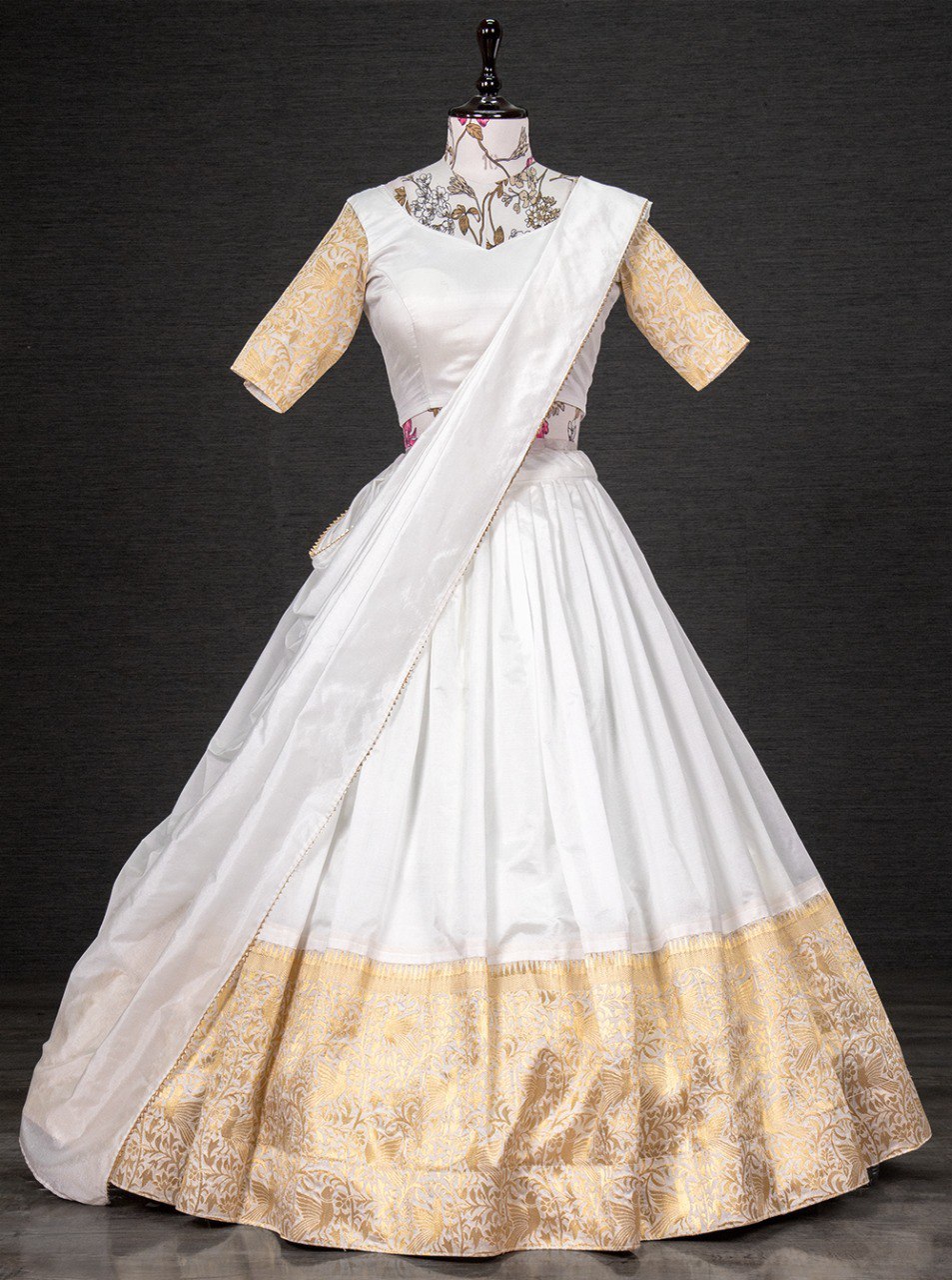 Trending white mirror lehenga choli buy online – Joshindia