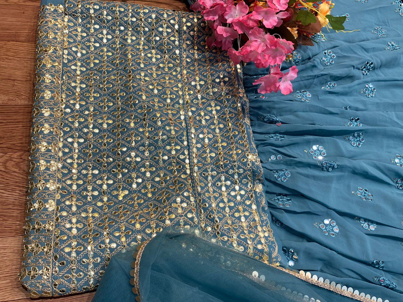 Rust Art Silk Embroidered Anarkali Suit Set | Dress materials, Lehenga  choli online, Lehenga choli